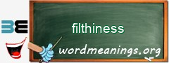 WordMeaning blackboard for filthiness